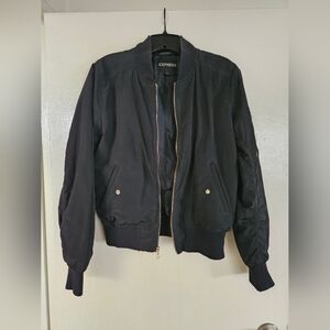 Express Bomber Jacket - Black & Gold - Size S